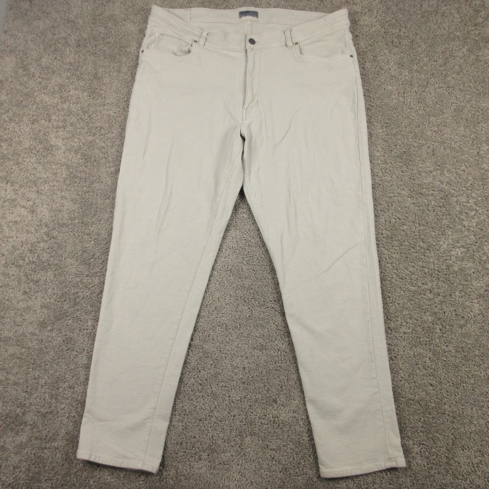VRST Jeans Mens 40x32 Beige Slim Tapered Stretch Flex Zip Fly Denim Pants